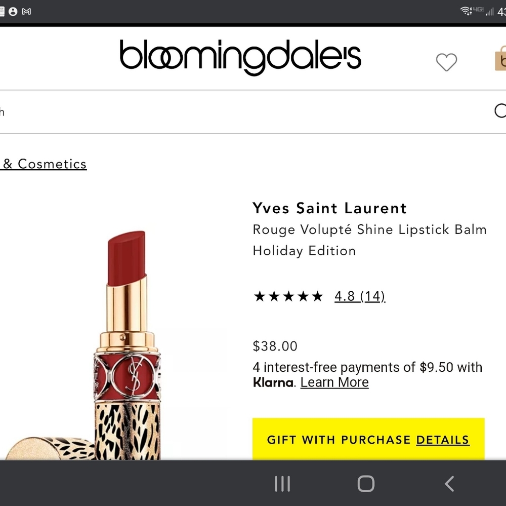 YSL LIMITED EDITION Holiday Collection Rouge